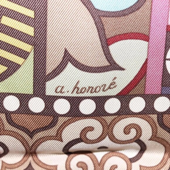 HERMES Carre 90 Scarf LA FEMME AUX SEMELLES DE VENT Silk Pink Auth am9373 - Picture 6 of 9